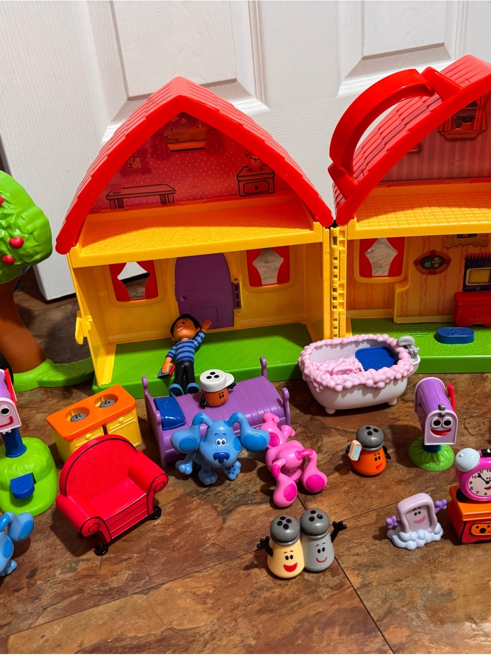 Fisher-Price Red, Yellow, Blue & Pink Fold-Out Playhouse Set